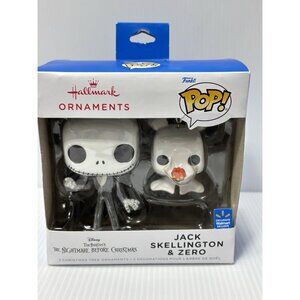 Hallmark Funko Pop Nightmare Before Christmas Jack Skellington Zero Ornament Set